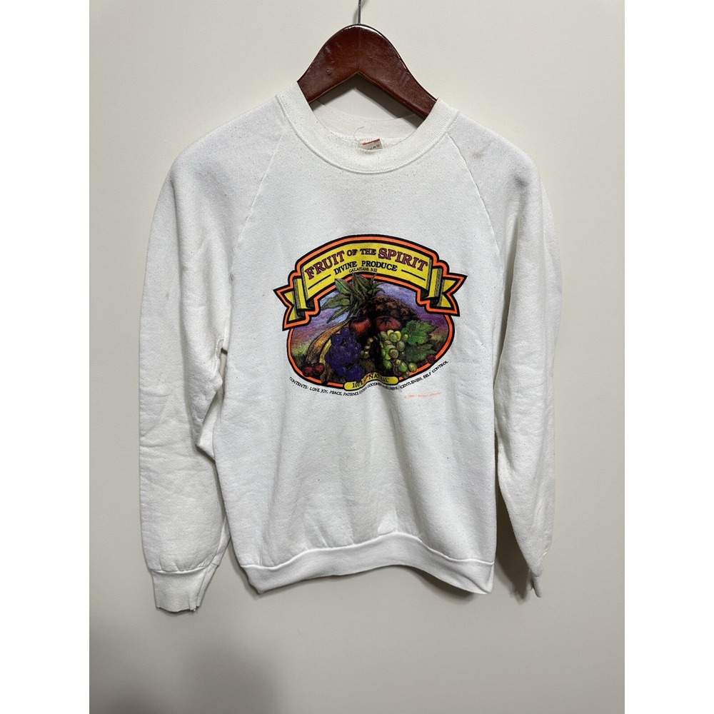 Vintage Jesus Tee Shirt Sweatshirt Fruit Of The Spirit Loom Living Epistles Med